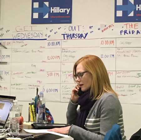 Marg canvasses for Hillary post